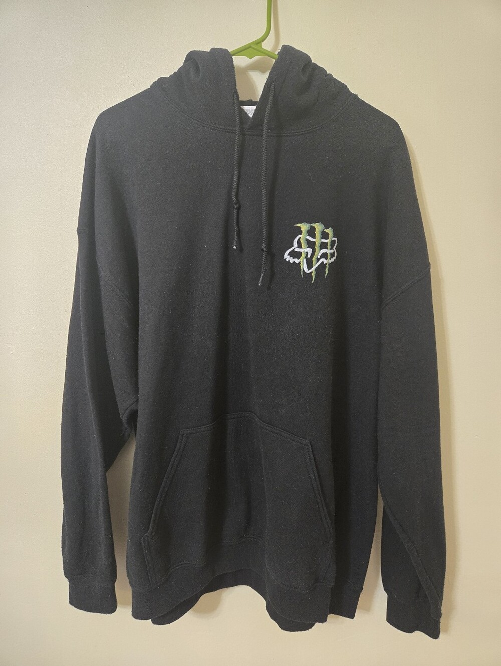 Y2K Fox Racing Monster Energy Pullover Hoodie Size XL 2000s